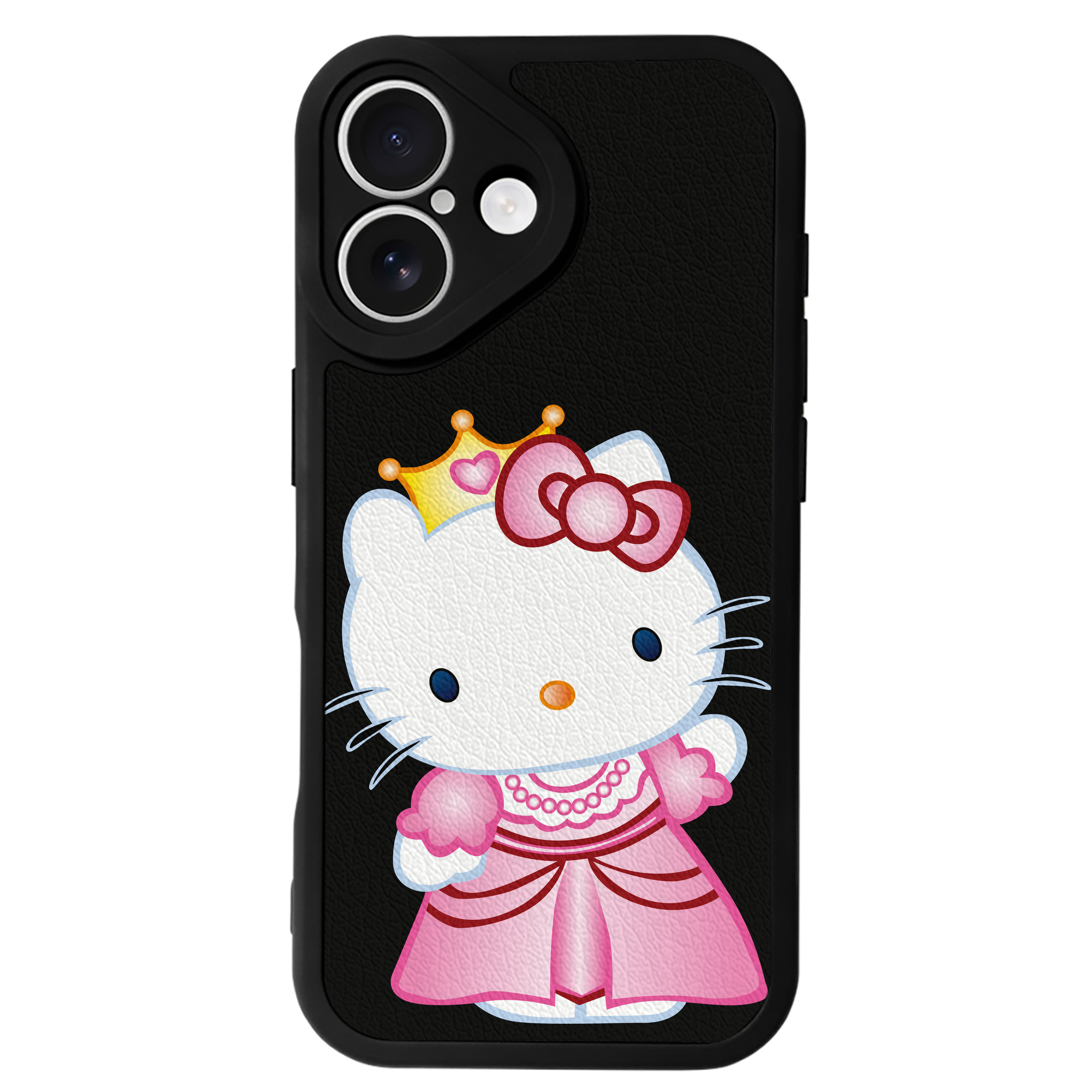 （画像用） Hello Kitty ハローキティ 【iPhone 16シリーズ対応】シリコンスマホケース（レザー調） 材質：シリコン